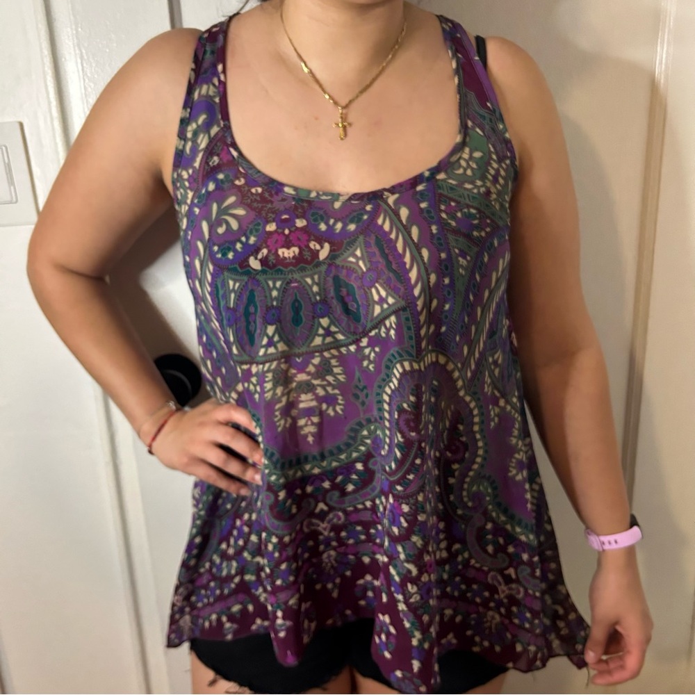 Eight Sixty purple racer back tank